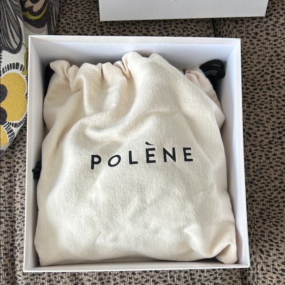 Polene Numéro Un Nano Crocodile Textured Black Leather Crossbody Bag - Picture 8 of 9